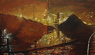 Lada, 1988, Öl auf Hartfaser, 34 x 60 cm