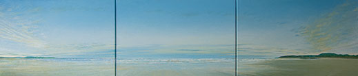 Playa de Valdearenas, 2013, Öl auf Leinwand, 40 x 180 cm
