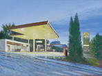 Gasolinera (Bezana), 2023, Öl auf Leinwand, 30 x 40 cm