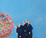 Frank Bohle - Große Magellansche Wolke I, 2023, Acryl auf Leinwand, 25 x 30 cm