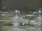 Aeropuerto (Москвá-Домодедово 4), 2011, Öl auf Lw. 30 x 40 cm