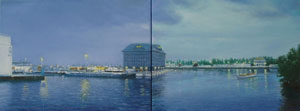 Behala 3 (Berlin), 2007, Öl auf Lw. 30 x 80 cm