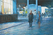 Gare routière 2, 2020 Öl auf Leinwand 40 x 60 cm