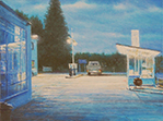 Tankstelle, 2008, Öl auf Leinwand, 30 x 40 cm