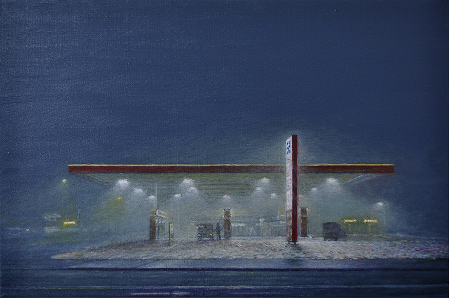 Gasolinera 3 (E2), 2018, Öl auf Leinwand, 40 x 60 cm