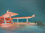 Gasolinera Villafranca de Ebro, 2023, Öl auf Leinwand, 30 x 40 cm