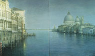 Venedig VII-VIII (Sta. Maria della Salute), 2004, Öl auf Lw. 120 x 210 cm